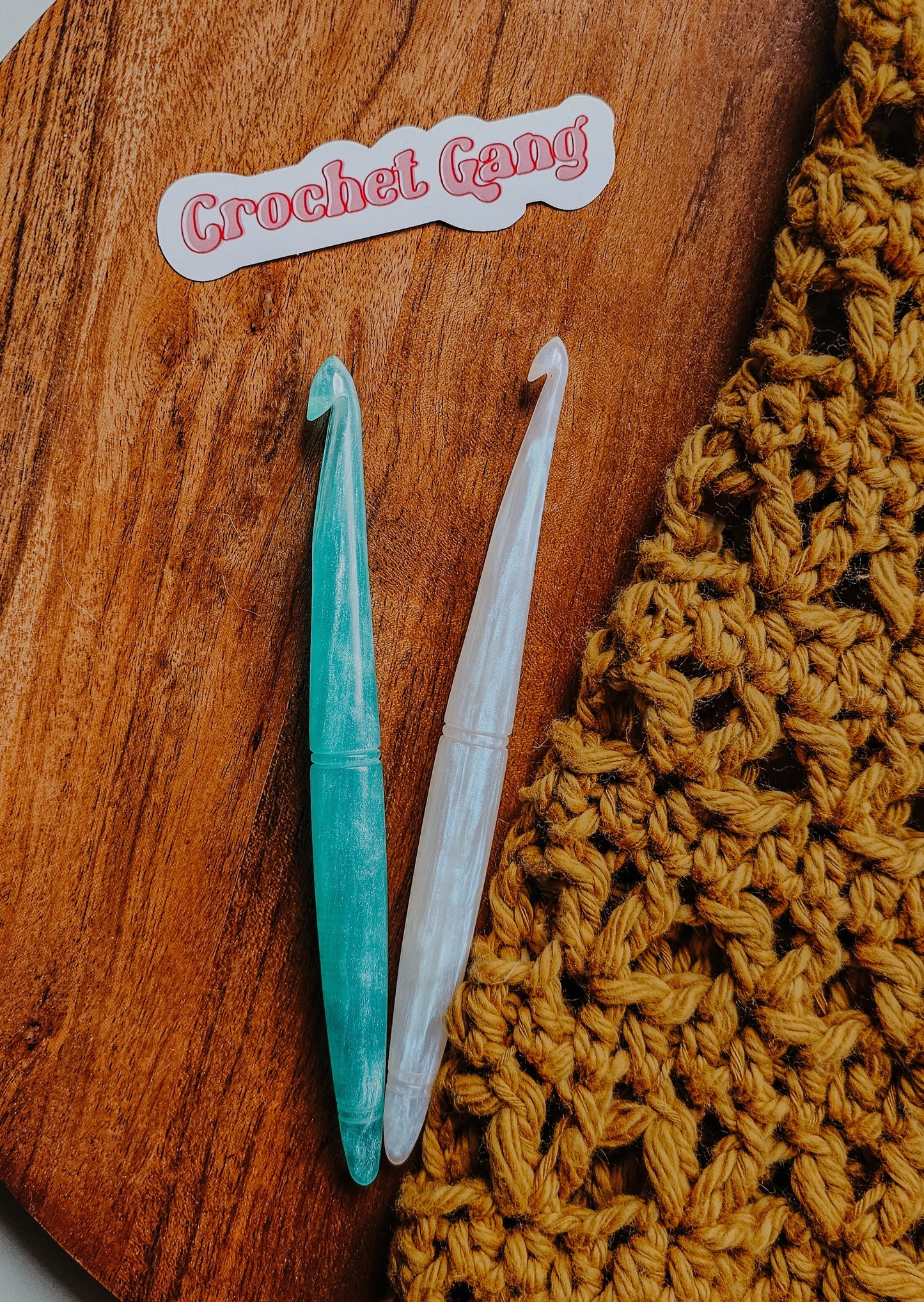 Aquamarine March Birthstone Crochet Hook