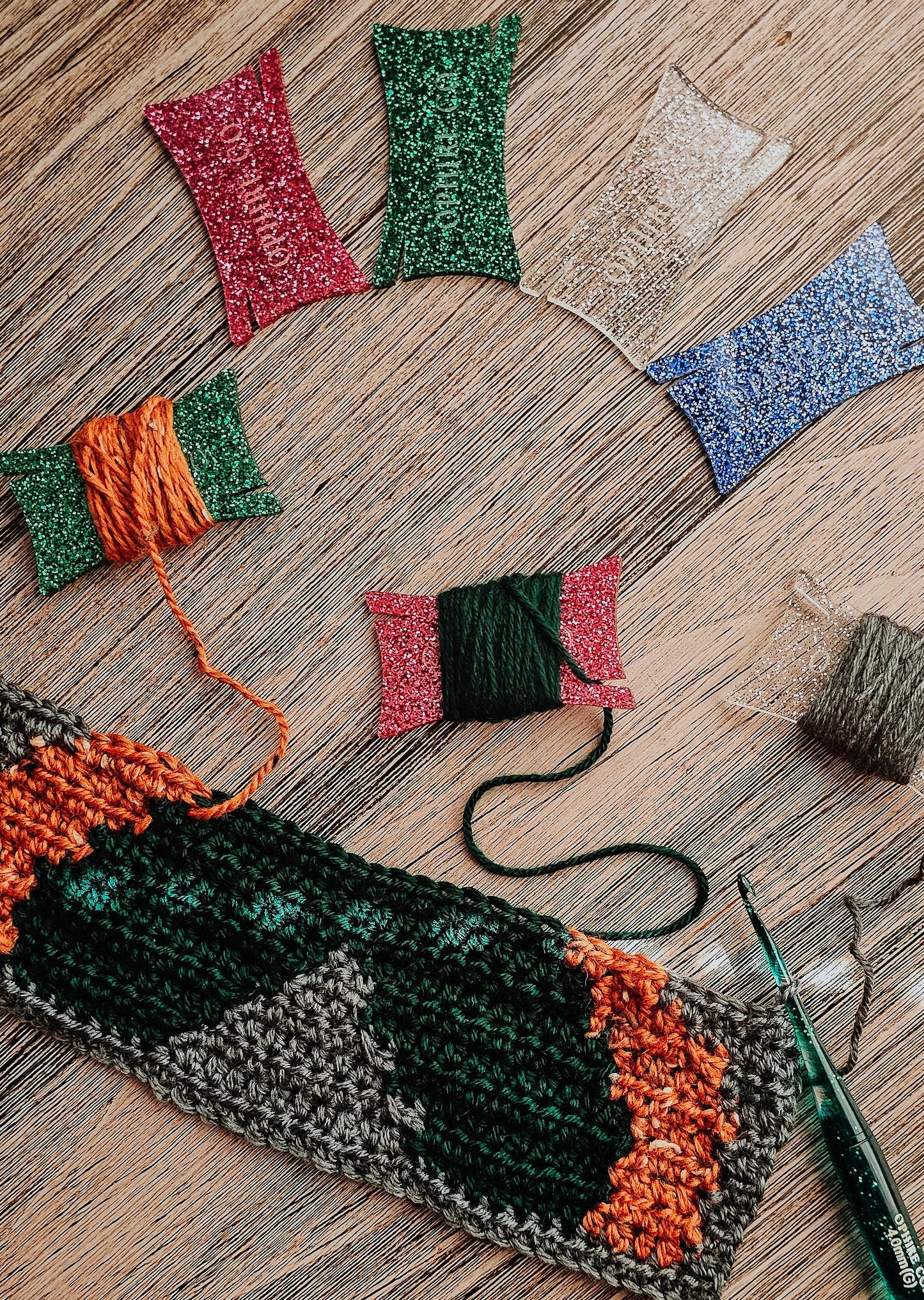 Glitter Yarn Bobbins