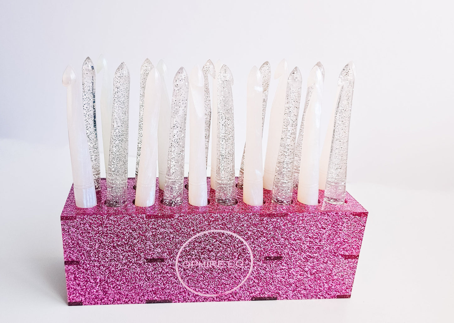Glitter Crochet Hook Stand