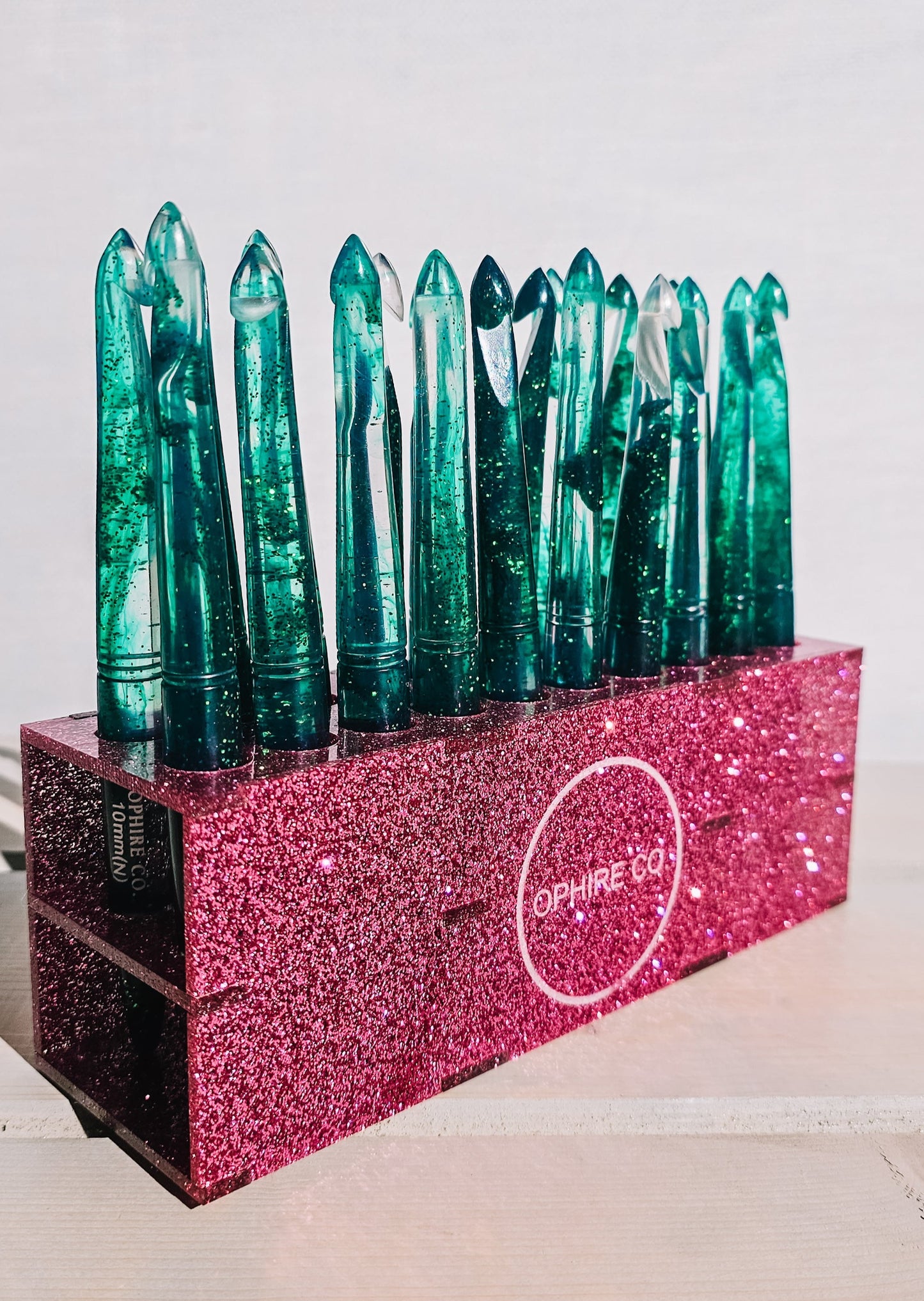 Glitter Crochet Hook Stand