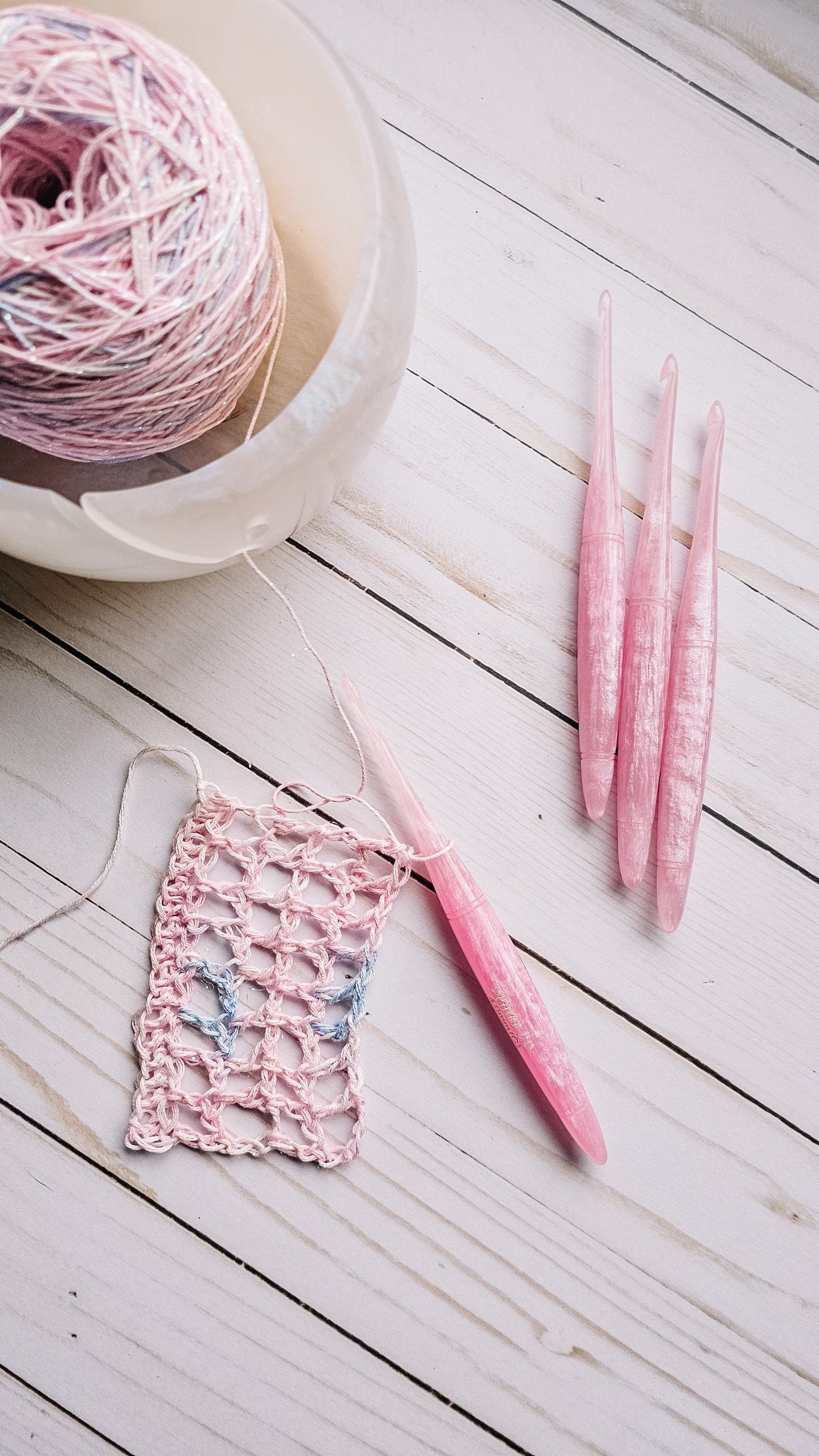 Limited Edition Pink Moonstone Crochet Hook